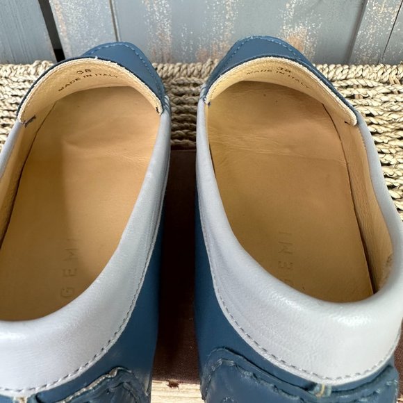 M. Gemi The Felize Due Leather Moccasin Blue IT 38, US 7 1/2 - Picture 4 of 16